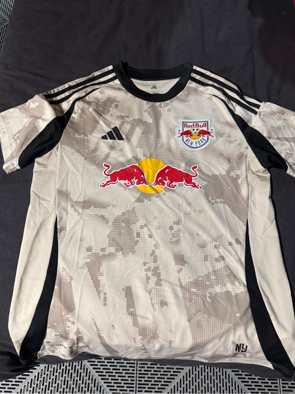 Adidas Men’s New York Red Bulls Stone Kit Jersey 2025